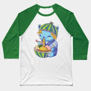 Chibi cat eat ramen Baseball T-Shirt